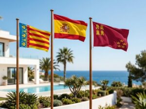 vlaggen spanje, costa blanca, murcia